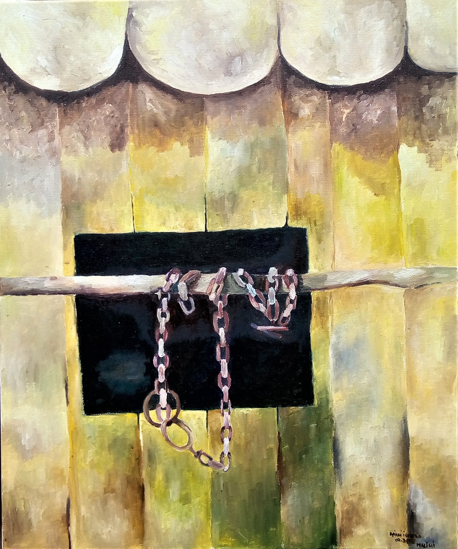 The Chain — Oil on canvas by Adriana Ionela Mihai