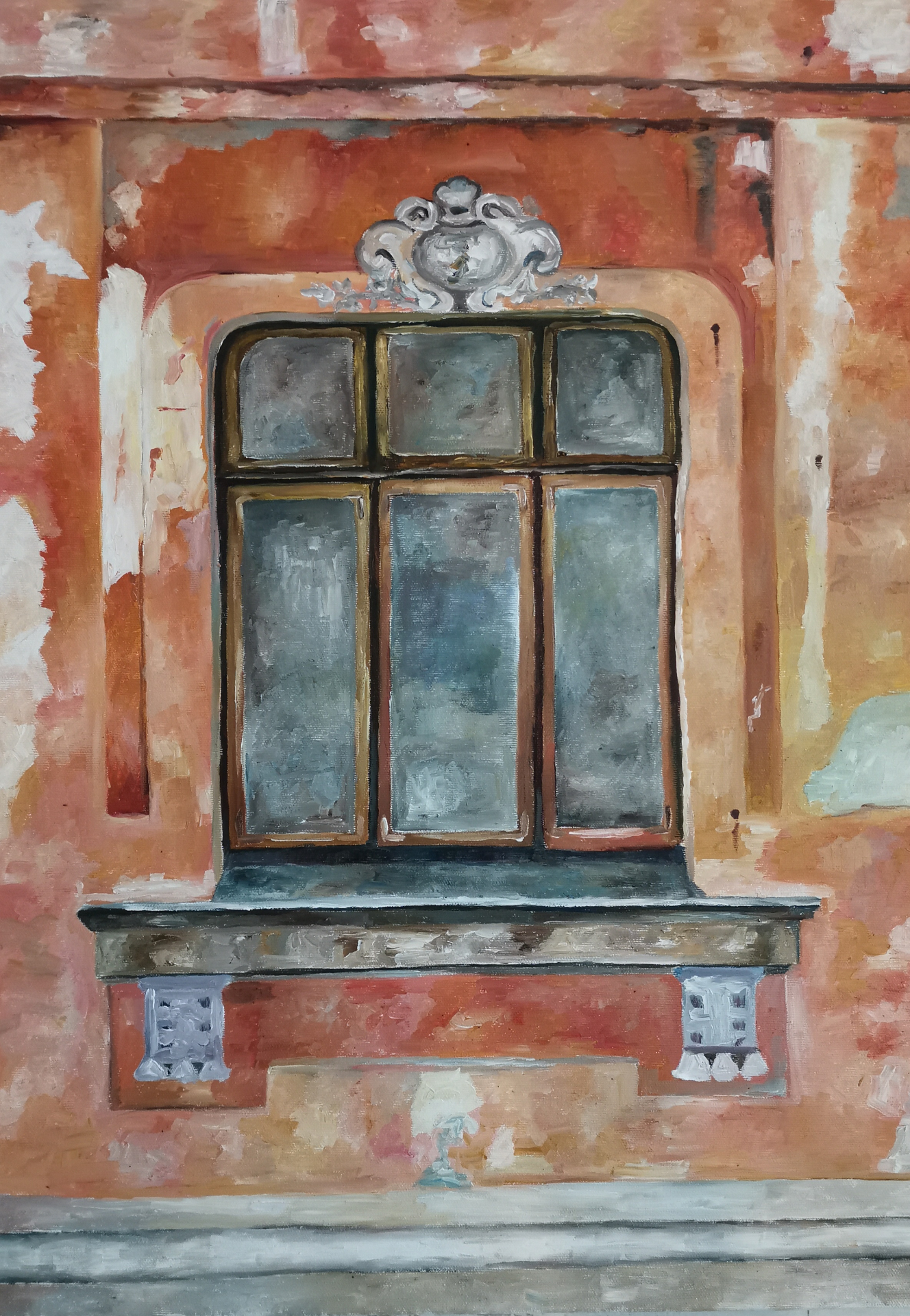 House Icon — Oil on canvas by Adriana Ionela Mihai