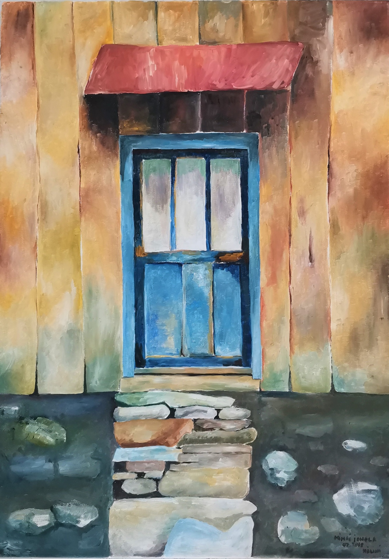 Grandma's Door — Oil on canvas by Adriana Ionela Mihai