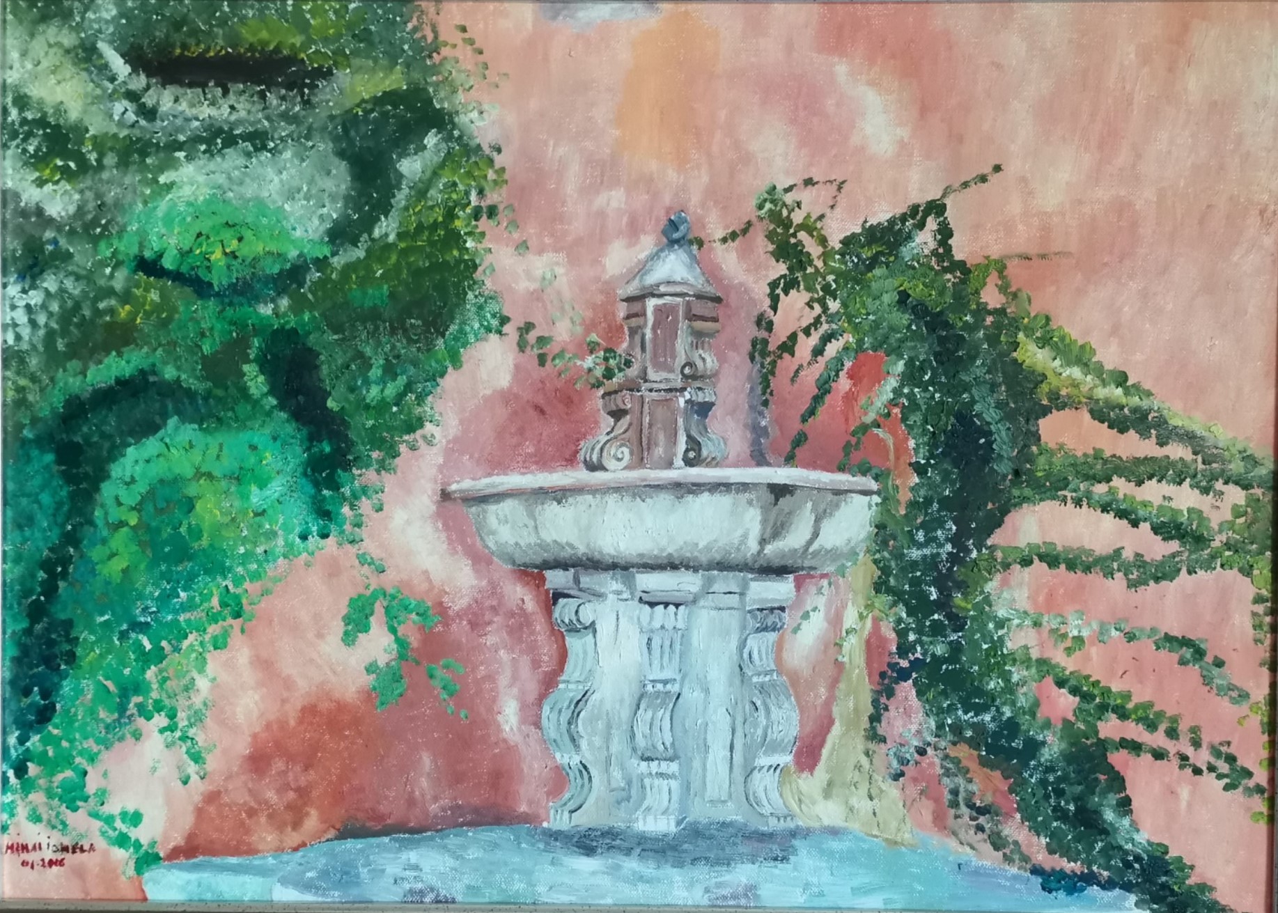 The Well — Oil on canvas by Adriana Ionela Mihai