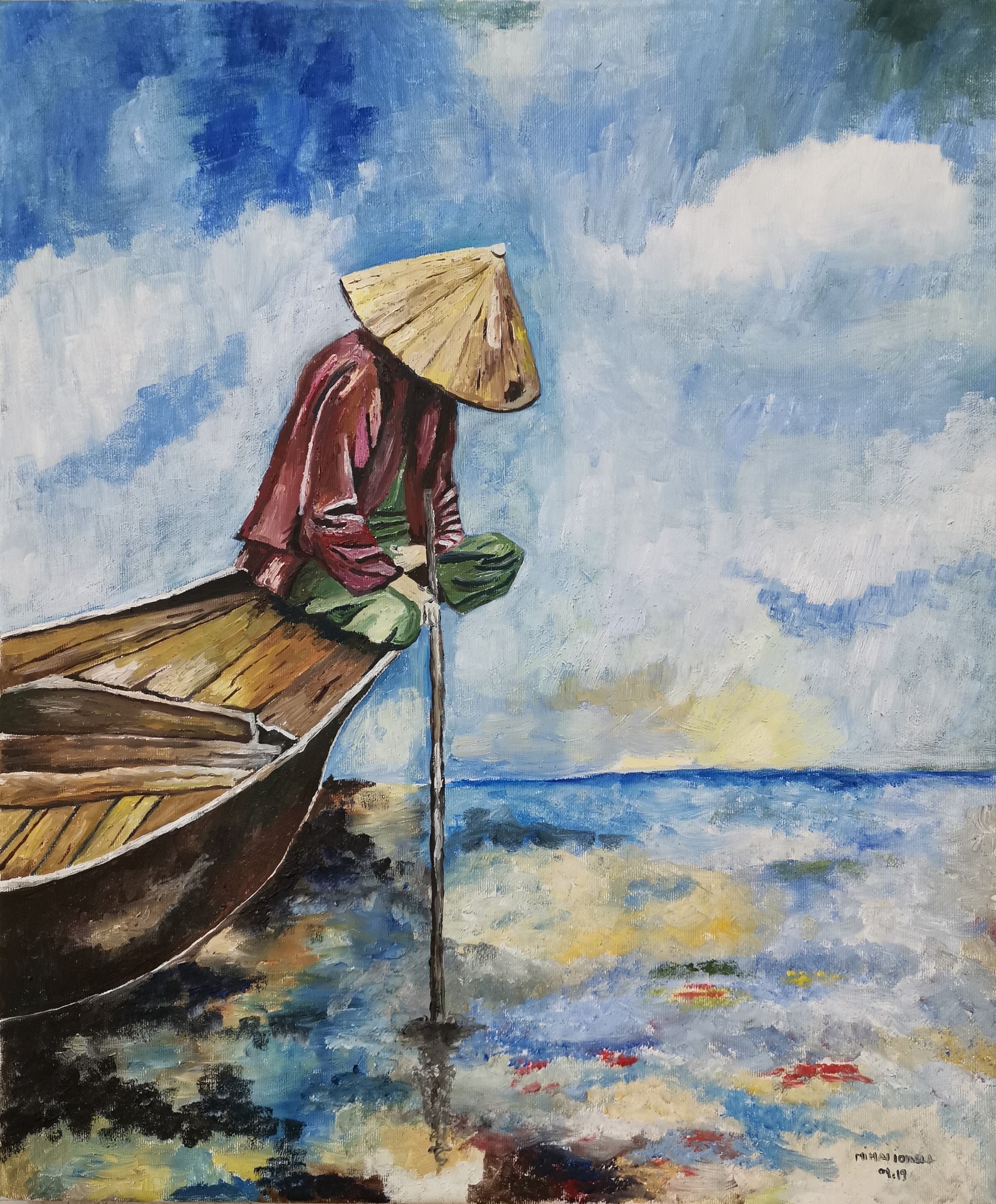 Contemplation — Oil on canvas by Adriana Ionela Mihai
