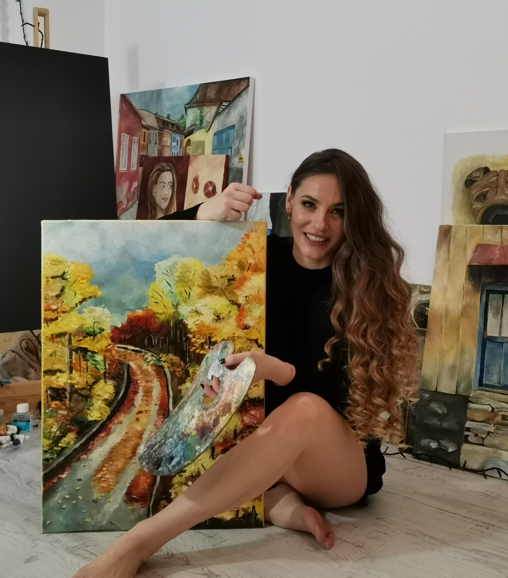 Portrait of Adriana Ionela Mihai in her studio