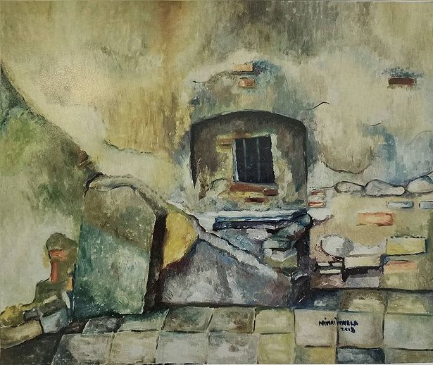 The Prison Window — Oil on canvas by Adriana Ionela Mihai