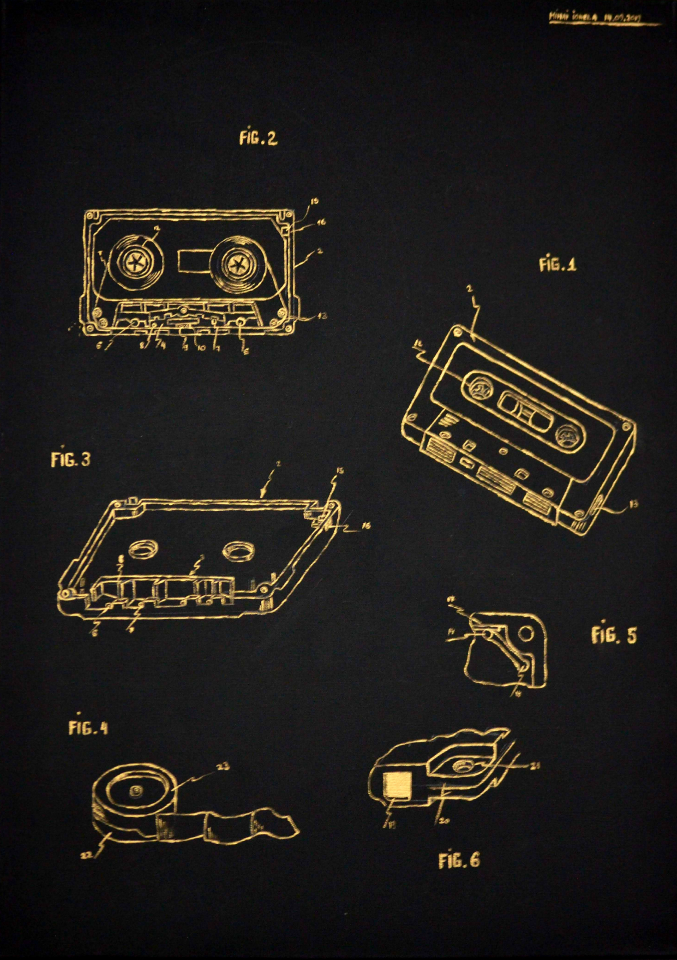 Tape Music — Oil on canvas by Adriana Ionela Mihai